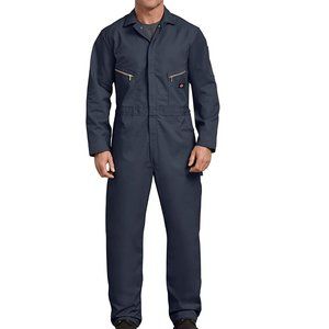 NWT Dickies Mens Deluxe Cotton Long Sleeve Coverall Navy Small REG $90 2D125